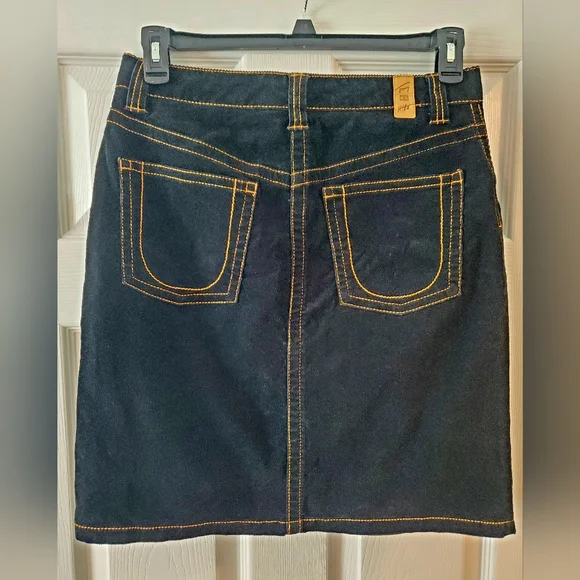 Black Corduroy Mini Skirt - Picture 3 of 6